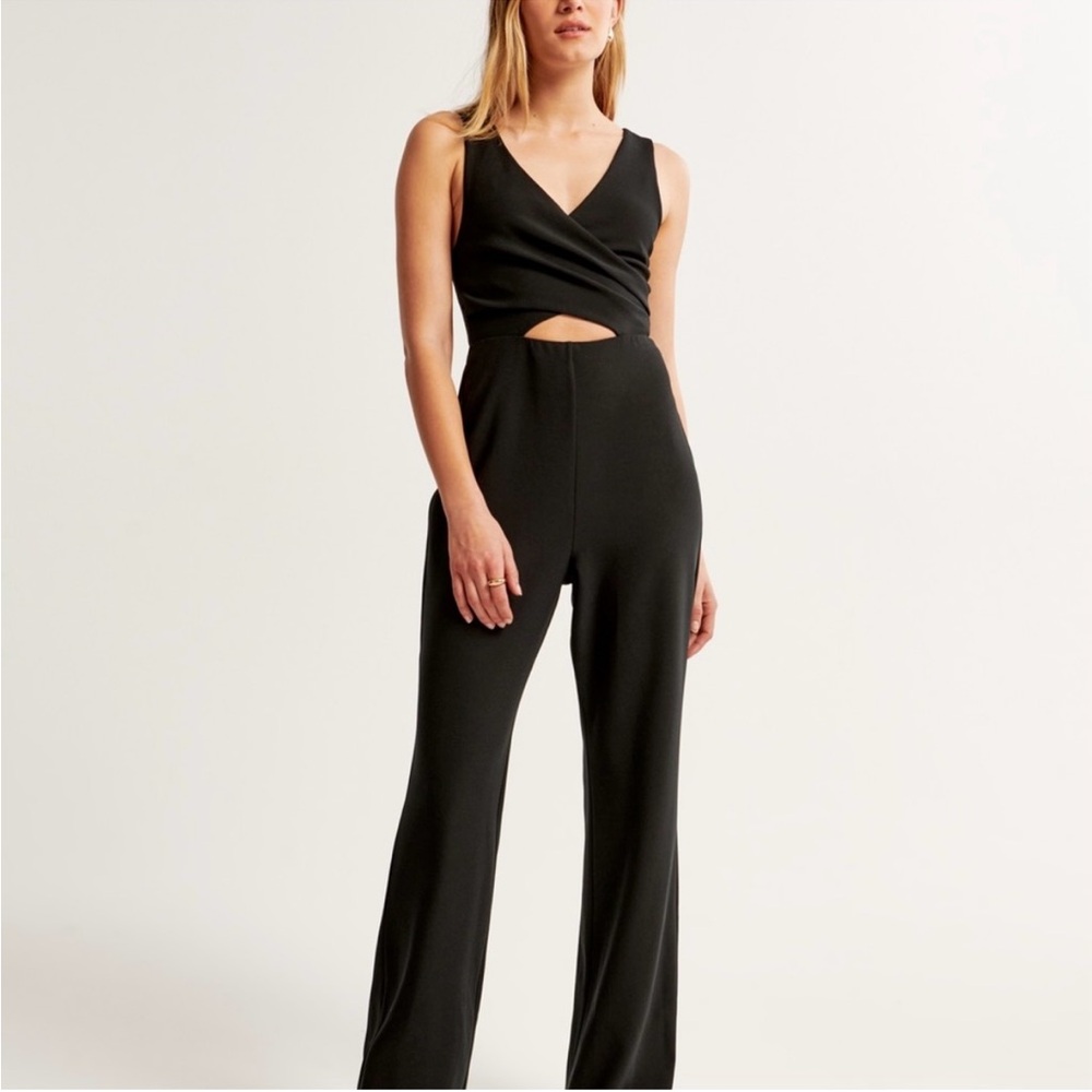 Abercrombie & Fitch Plunge Cutout Jumpsuit